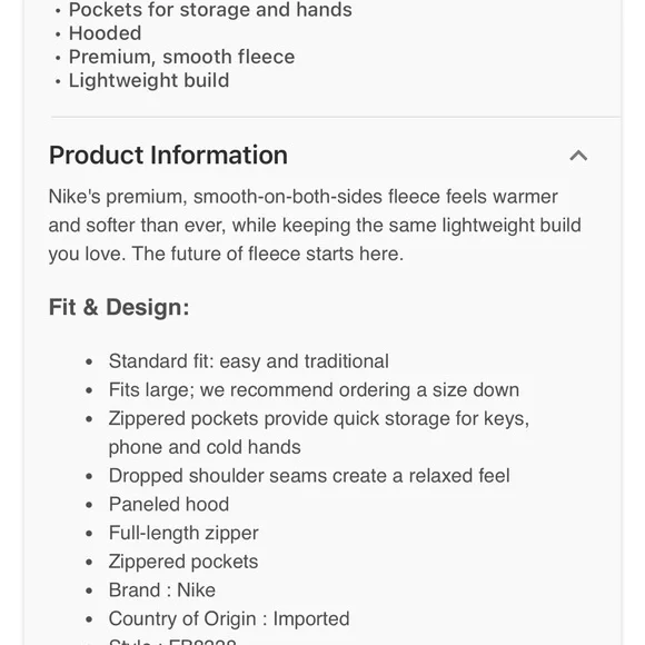 Nike Tech Women's Sportswear Fleece
Windrunner Full-Zip Hoodie - Picture 4 of 5